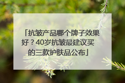 抗皱产品哪个牌子效果好？40岁抗皱最建议买的三款护肤品公布