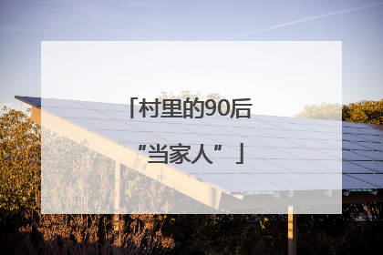 村里的90后“当家人”