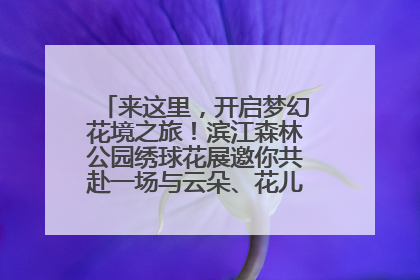 来这里，开启梦幻花境之旅！滨江森林公园绣球花展邀你共赴一场与云朵、花儿的浪漫之约