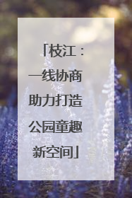 枝江：一线协商助力打造公园童趣新空间