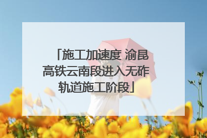施工加速度 渝昆高铁云南段进入无砟轨道施工阶段