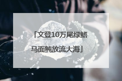 文登10万尾绿鳍马面鲀放流大海