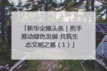 新华全媒头条｜携手推动绿色发展 共筑生态文明之基（1）