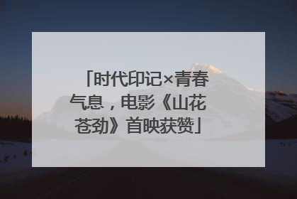 时代印记×青春气息，电影《山花苍劲》首映获赞