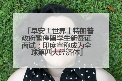 早安！世界丨特朗普政府暂停留学生新签证面试；印度宣称成为全球第四大经济体