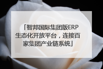 智邦国际集团版ERP生态化开放平台，连接百家集团产业链系统