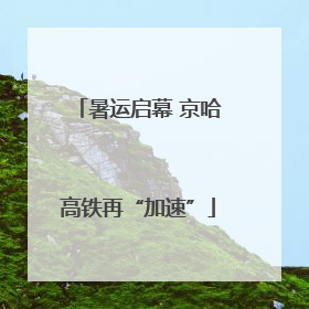 暑运启幕 京哈高铁再“加速”
