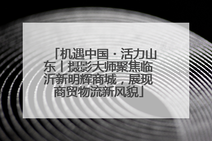 机遇中国・活力山东丨摄影大师聚焦临沂新明辉商城，展现商贸物流新风貌