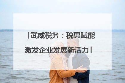 武威税务：税惠赋能 激发企业发展新活力