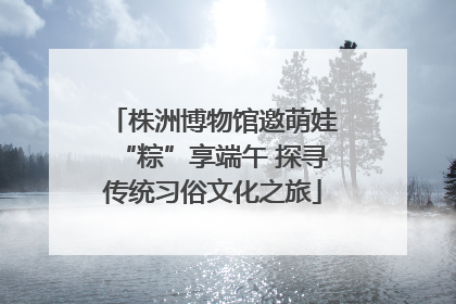 株洲博物馆邀萌娃“粽”享端午 探寻传统习俗文化之旅