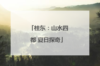 桂东：山水四都 夏日探奇