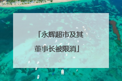 永辉超市及其董事长被限消