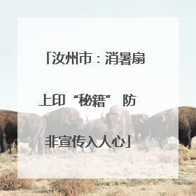 汝州市：消暑扇上印“秘籍” 防非宣传入人心