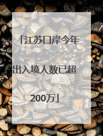 江苏口岸今年出入境人数已超200万