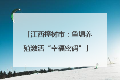 江西樟树市：鱼塘养殖激活“幸福密码”