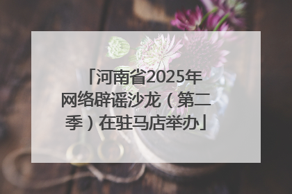 河南省2025年网络辟谣沙龙（第二季）在驻马店举办