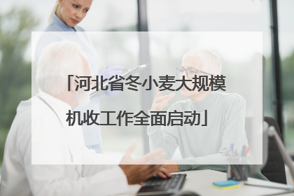 河北省冬小麦大规模机收工作全面启动