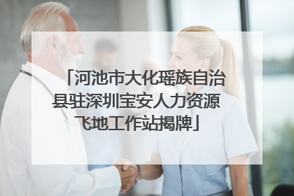 河池市大化瑶族自治县驻深圳宝安人力资源飞地工作站揭牌