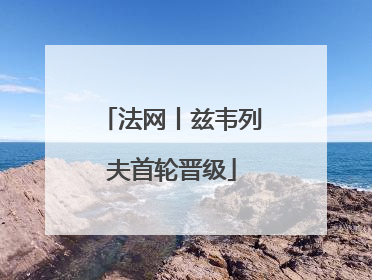 法网丨兹韦列夫首轮晋级