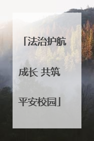 法治护航成长 共筑平安校园