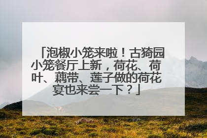 泡椒小笼来啦！古猗园小笼餐厅上新，荷花、荷叶、藕带、莲子做的荷花宴也来尝一下？