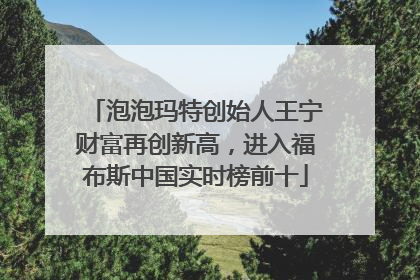 泡泡玛特创始人王宁财富再创新高，进入福布斯中国实时榜前十
