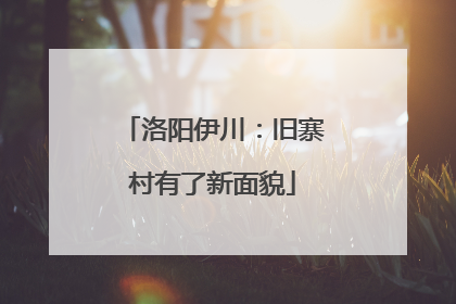 洛阳伊川：旧寨村有了新面貌