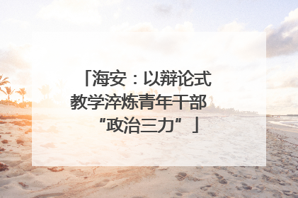 海安：以辩论式教学淬炼青年干部“政治三力”