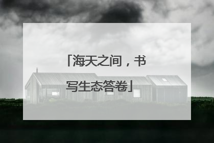 海天之间，书写生态答卷