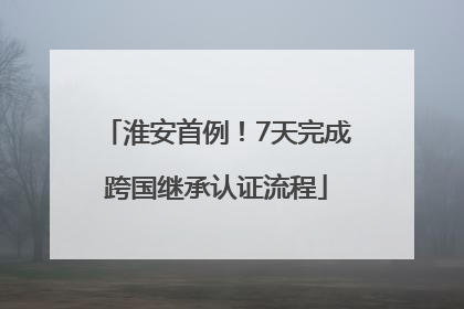淮安首例！7天完成跨国继承认证流程