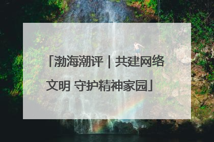 渤海潮评｜共建网络文明 守护精神家园
