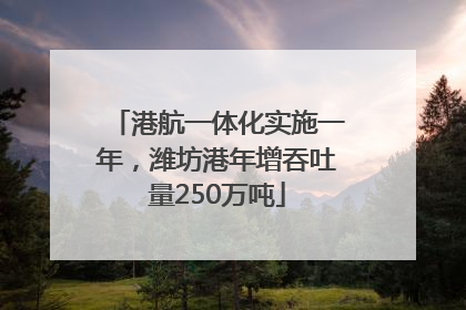 港航一体化实施一年，潍坊港年增吞吐量250万吨