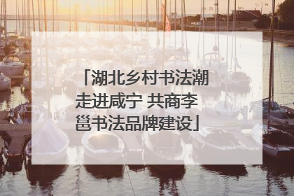 湖北乡村书法潮走进咸宁 共商李邕书法品牌建设