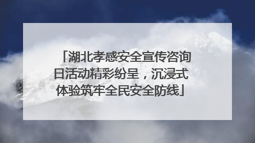 湖北孝感安全宣传咨询日活动精彩纷呈，沉浸式体验筑牢全民安全防线