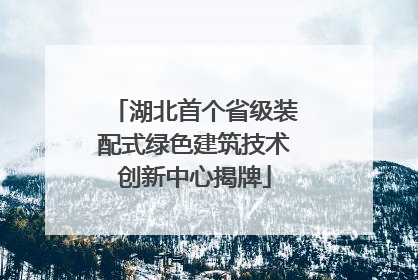 湖北首个省级装配式绿色建筑技术创新中心揭牌