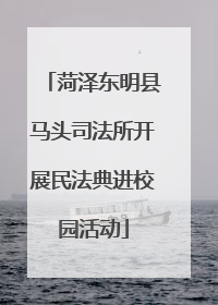 菏泽东明县马头司法所开展民法典进校园活动