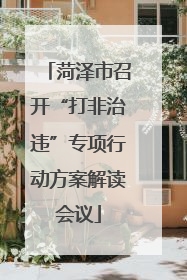 菏泽市召开“打非治违”专项行动方案解读会议