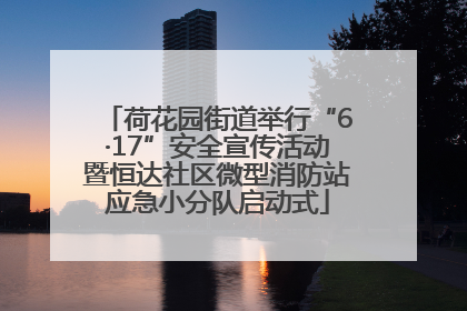 荷花园街道举行“6·17”安全宣传活动暨恒达社区微型消防站应急小分队启动式