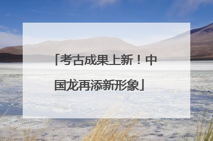 考古成果上新！中国龙再添新形象