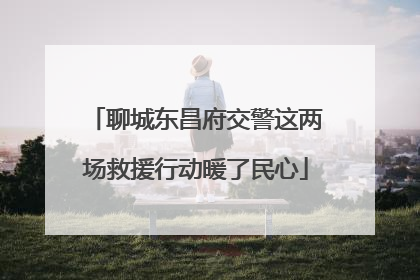 聊城东昌府交警这两场救援行动暖了民心