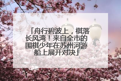 舟行碧波上，棋落长风湾！来自全市的围棋少年在苏州河游船上展开对决