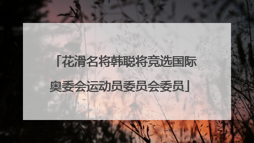花滑名将韩聪将竞选国际奥委会运动员委员会委员