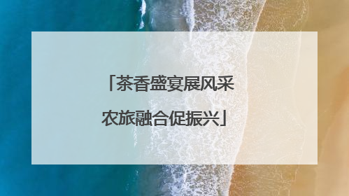 茶香盛宴展风采 农旅融合促振兴