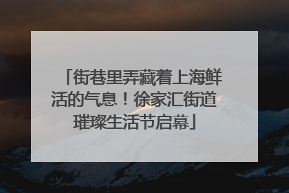 街巷里弄藏着上海鲜活的气息！徐家汇街道璀璨生活节启幕