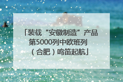装载“安徽制造”产品 第5000列中欧班列（合肥）鸣笛起航