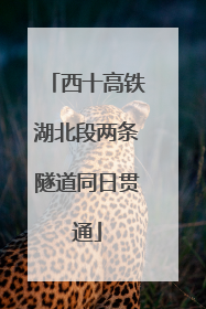 西十高铁湖北段两条隧道同日贯通