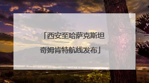 西安至哈萨克斯坦奇姆肯特航线发布