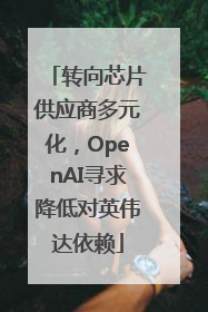 转向芯片供应商多元化，OpenAI寻求降低对英伟达依赖