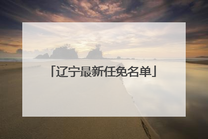 辽宁最新任免名单