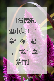 赏民乐、逛市集！“童”你一起，“粽”享紫竹
